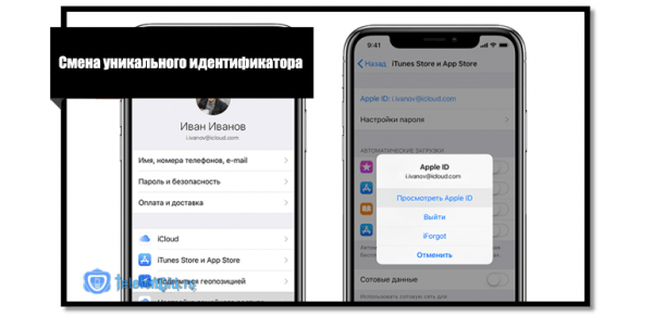 Как поменять Apple ID на iPhone