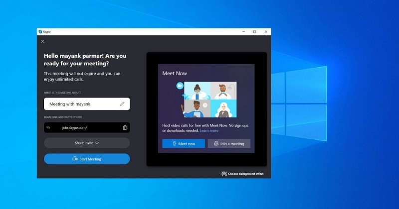 Отключение функции «Провести собрание» в Windows 10