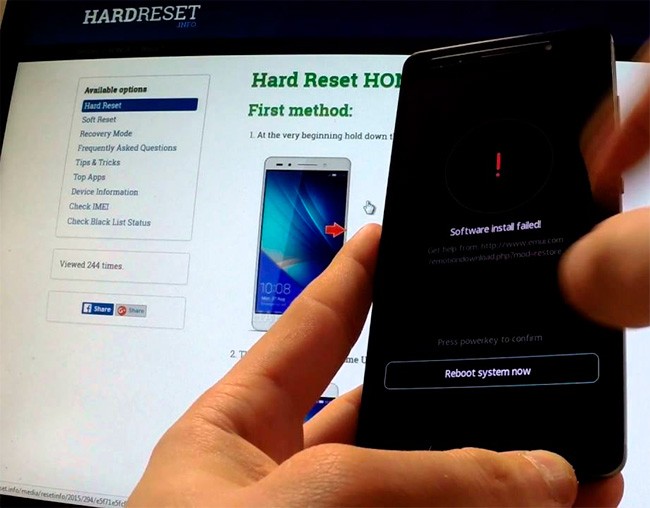  Прошивка или перепрошивка телефона Huawei Honor