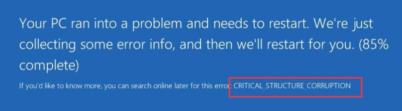  Critical Structure Corruption &ndash; причины возникновения синего экрана в Windows и способы решения ошибки