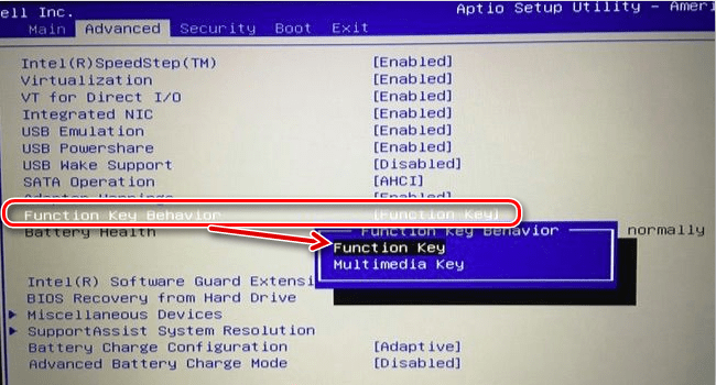  Назначение функциональных клавиш, как изменить режим их использования в ноутбуке