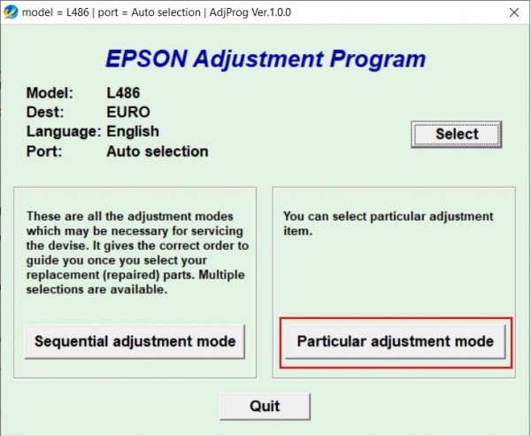 Сброс памперса на Epson L3050