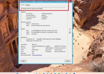 Fix Event ID 5137 Создан объект службы каталогов.