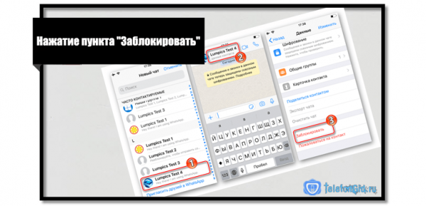 Удаление контактов из Whatsapp на iPhone