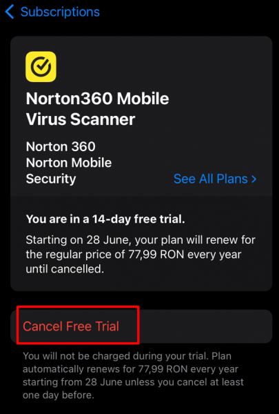 Как отменить подписку Norton AntiVirus