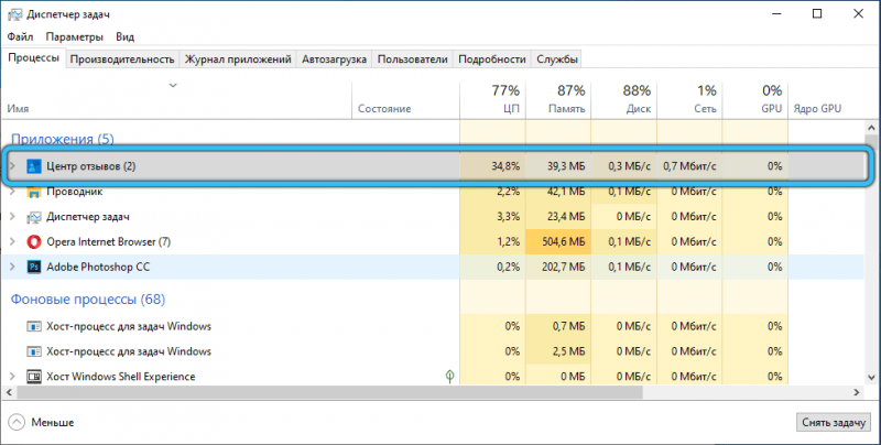  Способы отключения и удаления «Центра отзывов» Windows, если он грузит систему