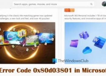 Исправить код ошибки 0x80d03801 в Microsoft Store