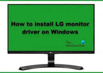 Как установить драйвер монитора LG в Windows 11/10