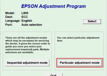 Сброс памперса Epson L805