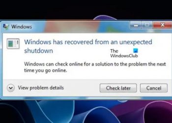 Windows восстановилась после неожиданного завершения работы