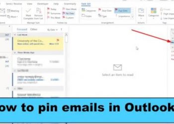 Как закрепить электронные письма в Outlook