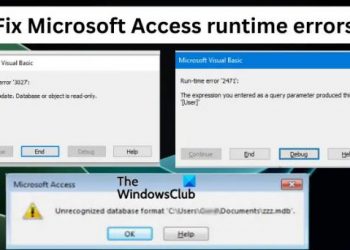 Исправить ошибки времени выполнения Microsoft Access