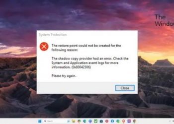 Исправить ошибку восстановления системы 0x80042306 в Windows 11/10