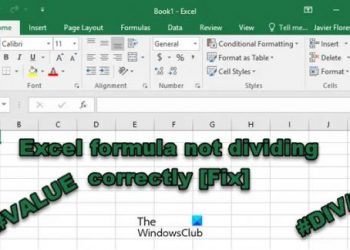 Формула Excel неправильно делится (исправить)