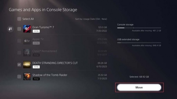 Как установить или перенести игры для PS5 на внешний жесткий диск