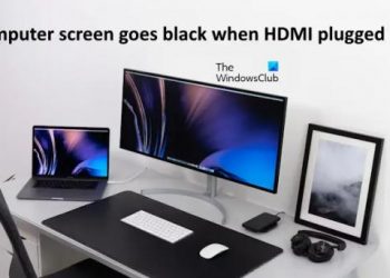 Экран компьютера становится черным при подключении HDMI