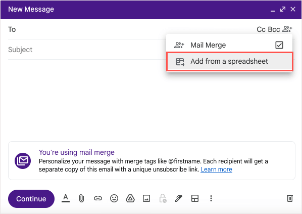 Как использовать слияние в Gmail