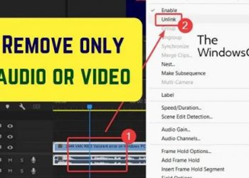 Как удалить аудио или видео в Premiere Pro