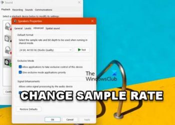 Как изменить частоту дискретизации в Windows 11