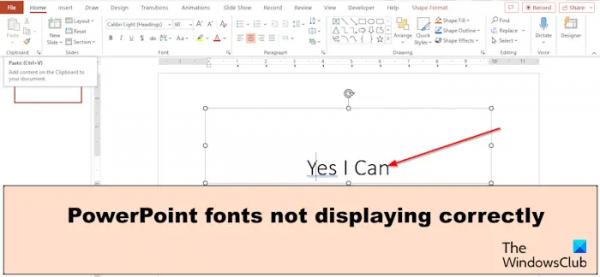 Шрифты PowerPoint отображаются неправильно (исправлено)