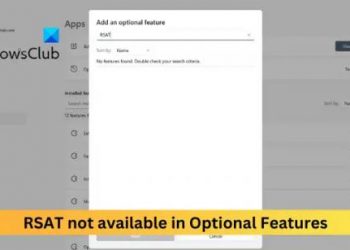 RSAT недоступен в дополнительных функциях в Windows 11