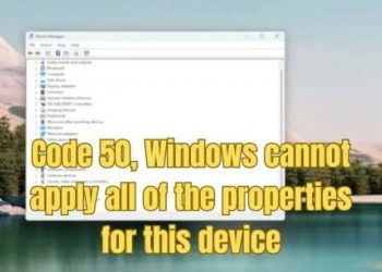 Код 50, Windows не может применить все свойства для этого устройства
