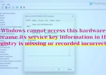 Код 40, Windows не может получить доступ к этому оборудованию, поскольку информация о его служебном ключе в реестре отсутствует или записана неправильно.