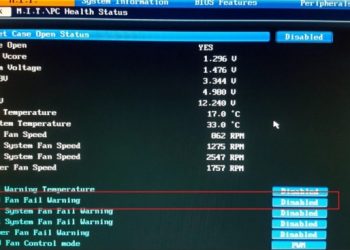 CPU Fan Fail Warning что это?
