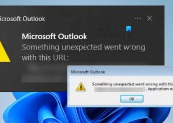 Что-то неожиданное пошло не так с этим URL-адресом в Outlook
