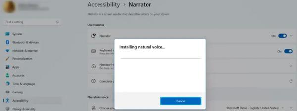 Как добавить или удалить естественные голоса в экранном дикторе в Windows 11