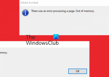 Adobe Acrobat Ошибка нехватки памяти в Windows 11/10