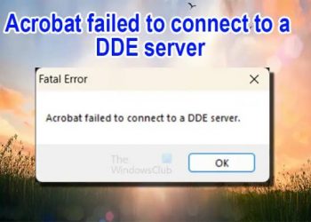 Acrobat не удалось подключиться к серверу DDE