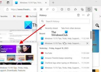 Как включить сохранение скриншотов сайта для истории в Edge