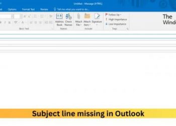 Строка темы отсутствует в Outlook;  Как добавить?