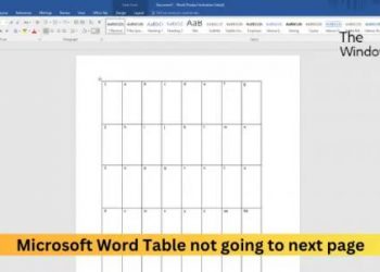 Таблица Microsoft Word не переходит на следующую страницу