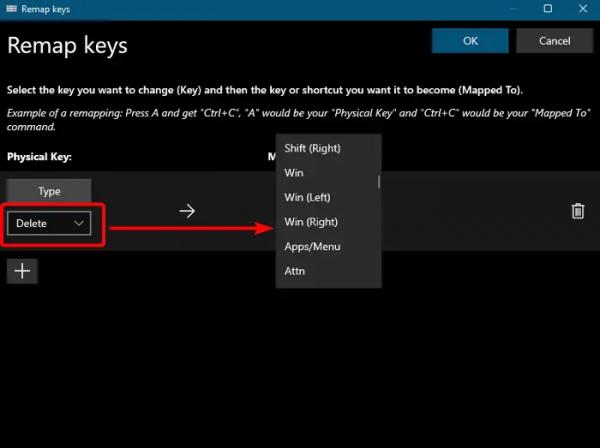 Ключ удаления не работает в Windows 11/10
