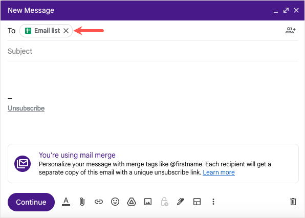 Как использовать слияние в Gmail
