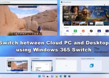 Переключение между облачным ПК и рабочим столом с помощью Windows 365 Switch
