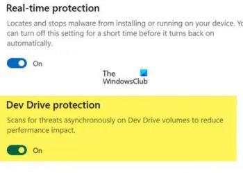 Включить или отключить защиту диска разработчика в Windows 11