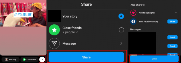 Как поделиться видео YouTube в своей истории в Instagram