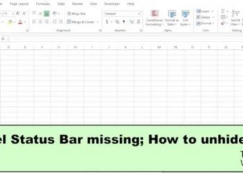 Строка состояния Excel отсутствует;  Как это показать?