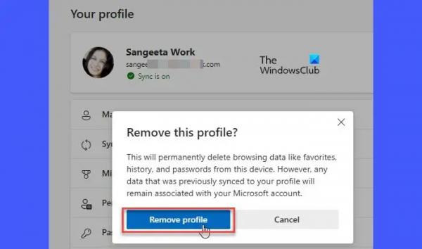 Как удалить профиль пользователя из Microsoft Edge