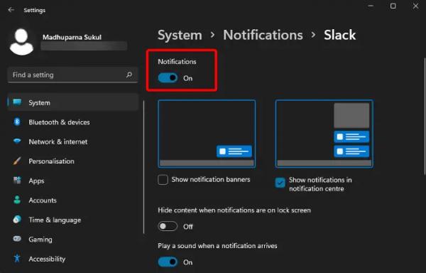 Уведомления Slack не работают в Windows 11 (исправление)