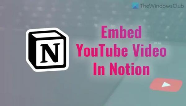 Как встроить видео с YouTube в Notion