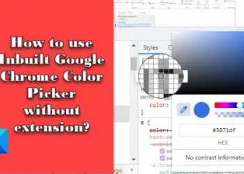 Как использовать встроенную палитру цветов Google Chrome без расширения?