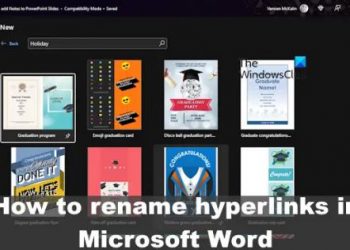 Как переименовать гиперссылку в Word