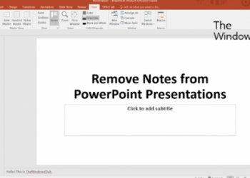 Как удалить заметки из PowerPoint