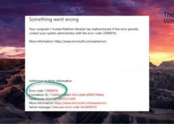 Исправление C0090016: TPM неисправен. Ошибка входа в Microsoft 365.