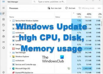 Центр обновления Windows высокая загрузка ЦП, диска и памяти