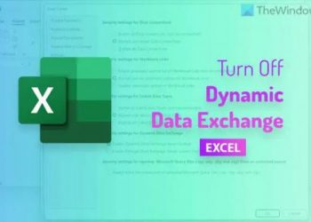 Как отключить динамический обмен данными в Excel